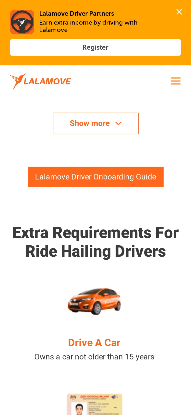 Extra requirements for ride-hailing drivers