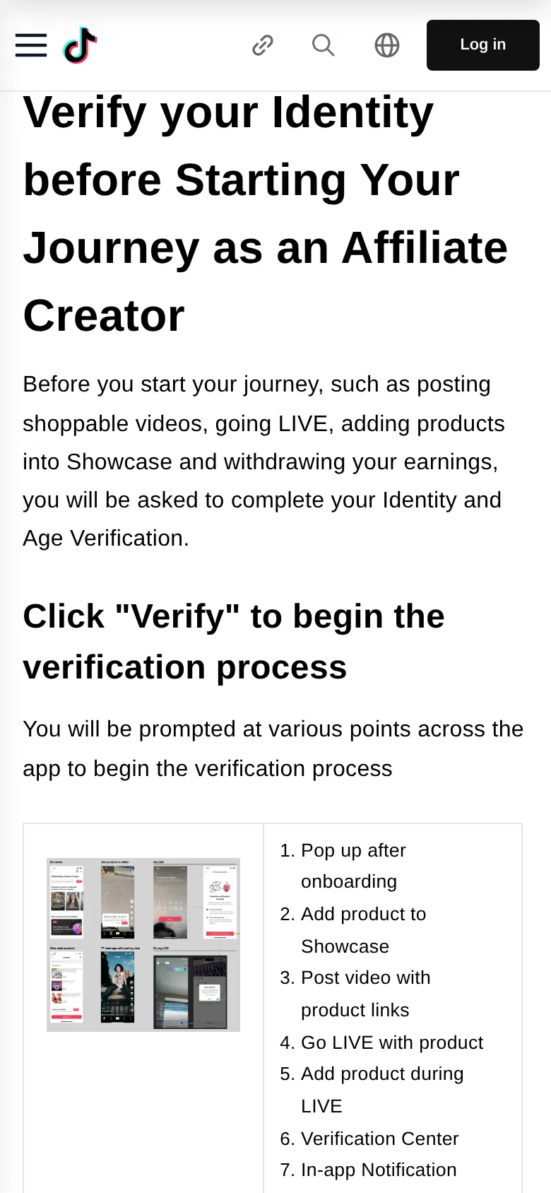 Verify your identity: tap Verify in the app