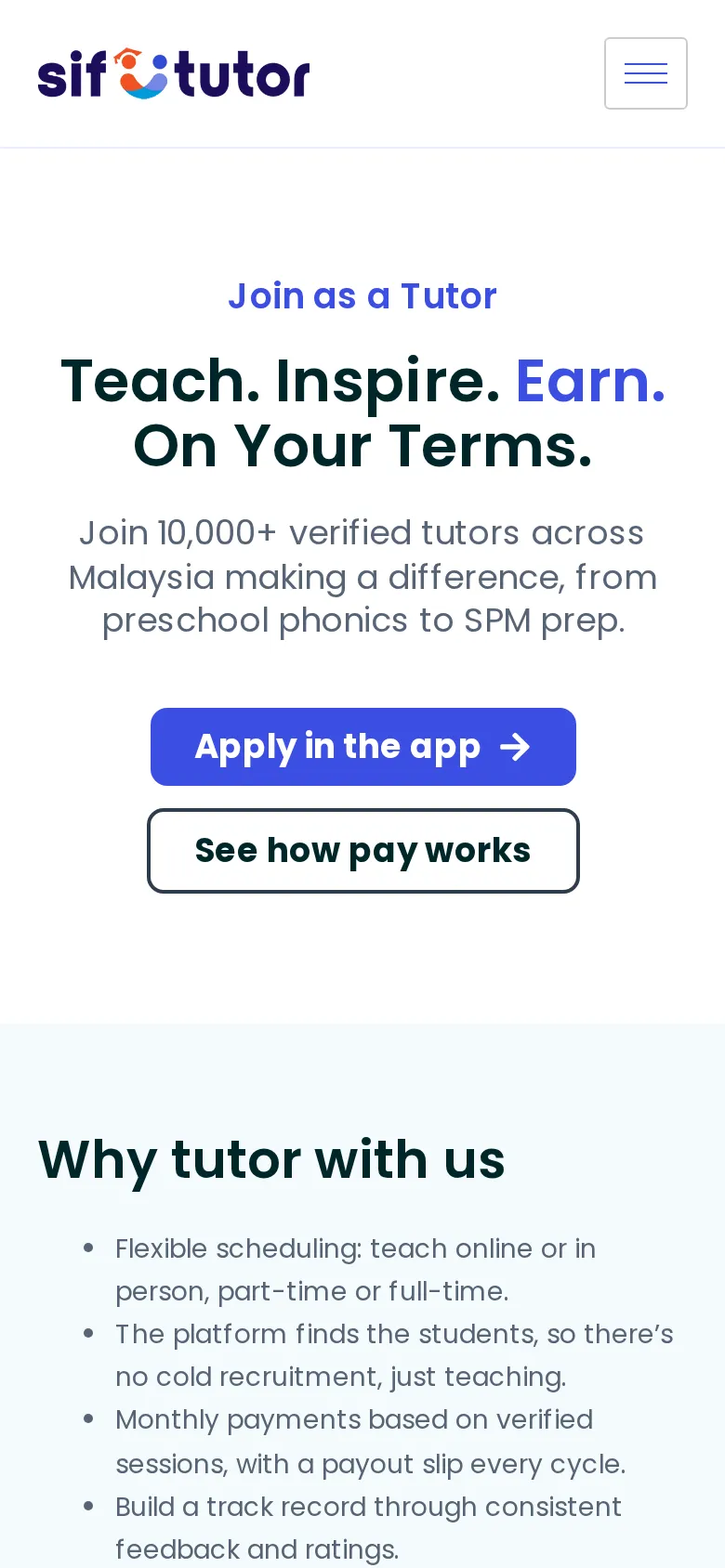 Langkah 1: Syarat: warganegara atau PR Malaysia, 18 tahun ke atas, sekurang-kurangnya diploma.