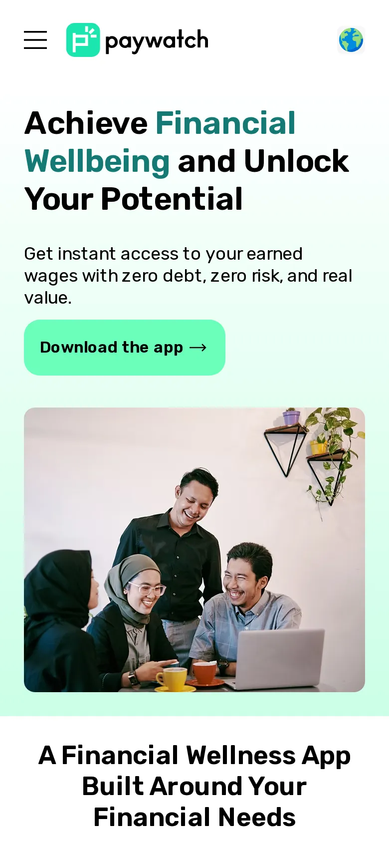 Paywatch: download the app to access your earned wages