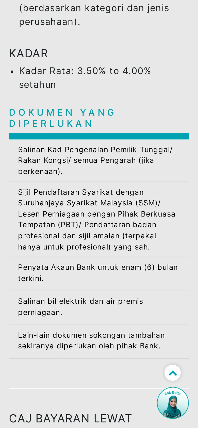 Langkah 1: Sediakan MyKad, pendaftaran SSM/PBT, penyata bank 6 bulan dan bil utiliti premis.
