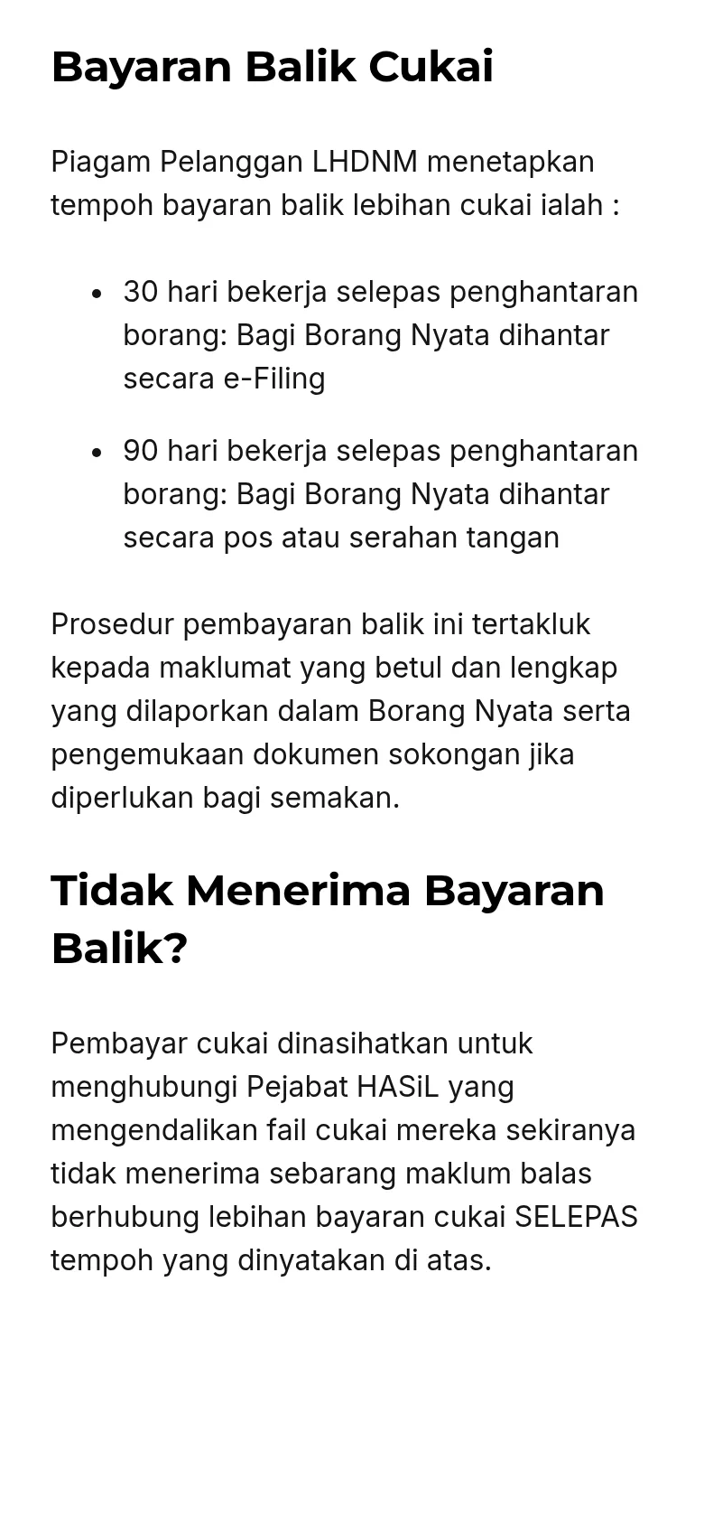 Langkah 1: Hantar Borang Nyata cukai (e-Filing lebih cepat: 30 hari bekerja).
