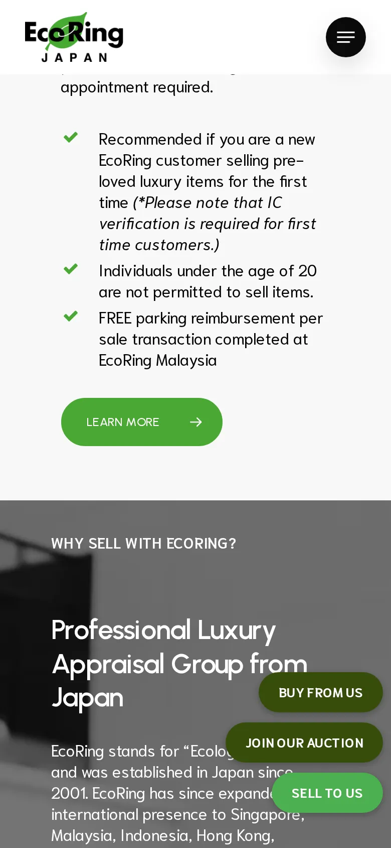 Requirements to sell branded items at EcoRing