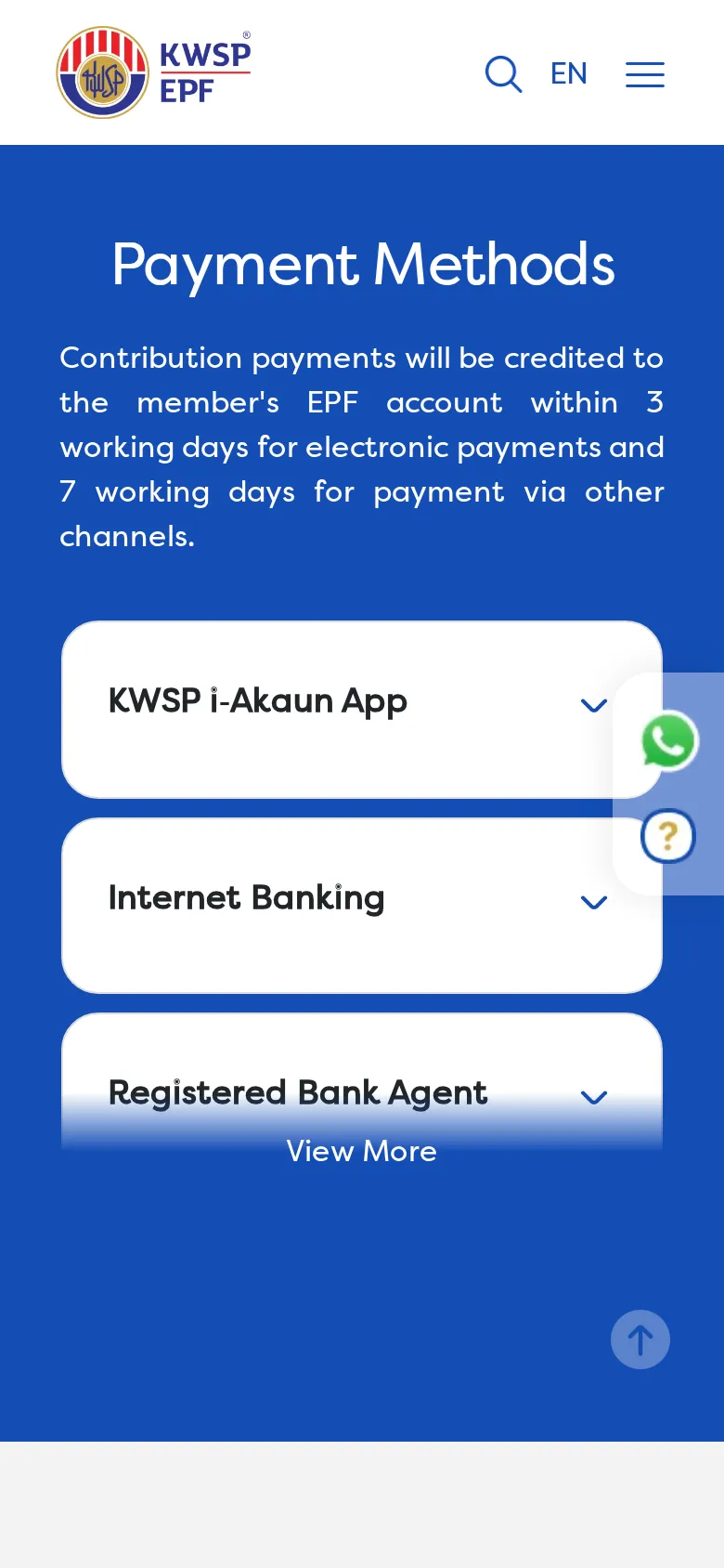 i-Saraan contribution payment methods